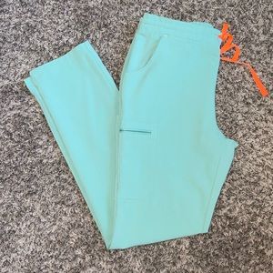 Figs Yola scrub pants- Jade, medium + tall